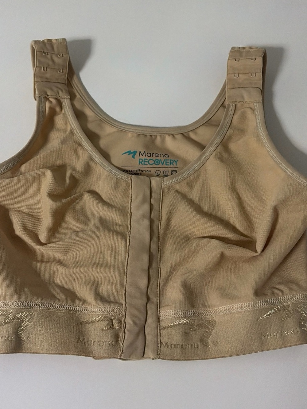 Marena Front-Closure Post-Surgery Compression Bra In Nude View 2